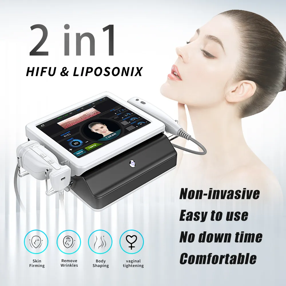 2 in 1 Hifu 6D Hifu Machine 6D Hfiu Facial Lifting Machine 6D Liposonic Vet Verminderen Huidverstrakking Schoonheid machine