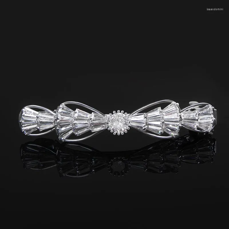 Hair Clips Jade Angel Cute Bowknot Pins High-quality Cubic Zirconia Jewelry For Women Elegant Accessories Daily Wear