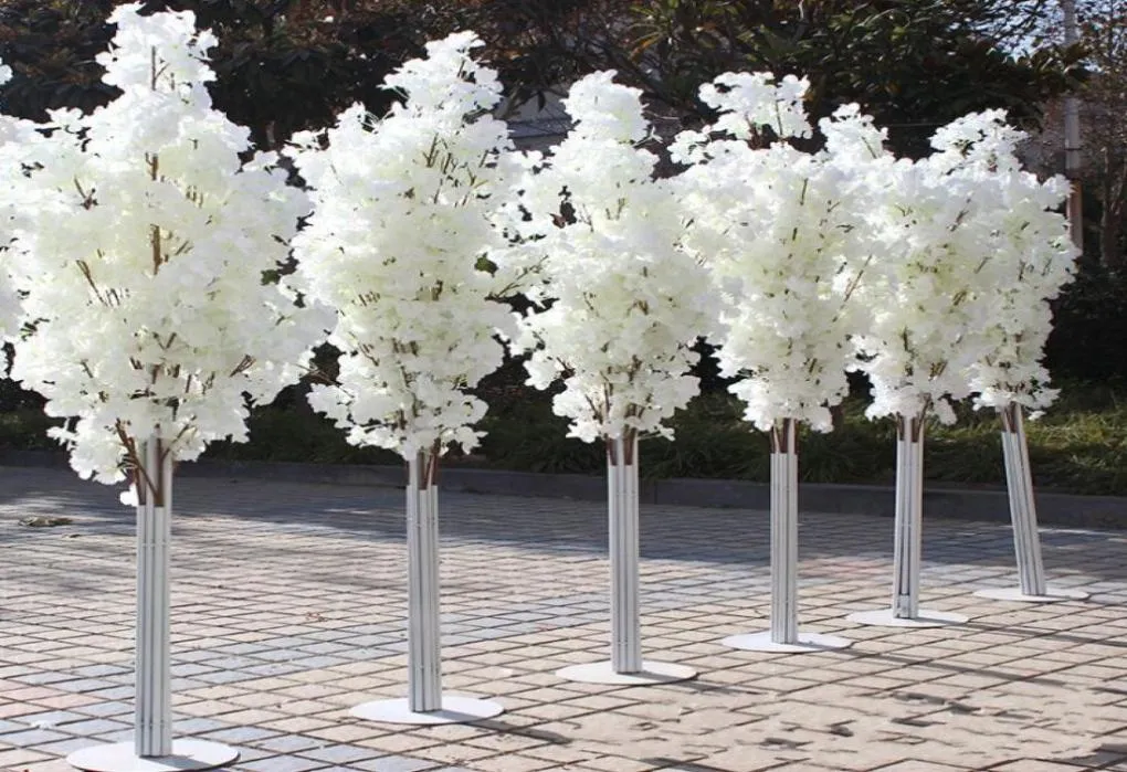 decorazione di nozze 5 piedi di altezza slik artificiale albero di fiori di ciliegio colonna romana strada conduce per la festa di nozze centro commerciale aperto puntelli3306250