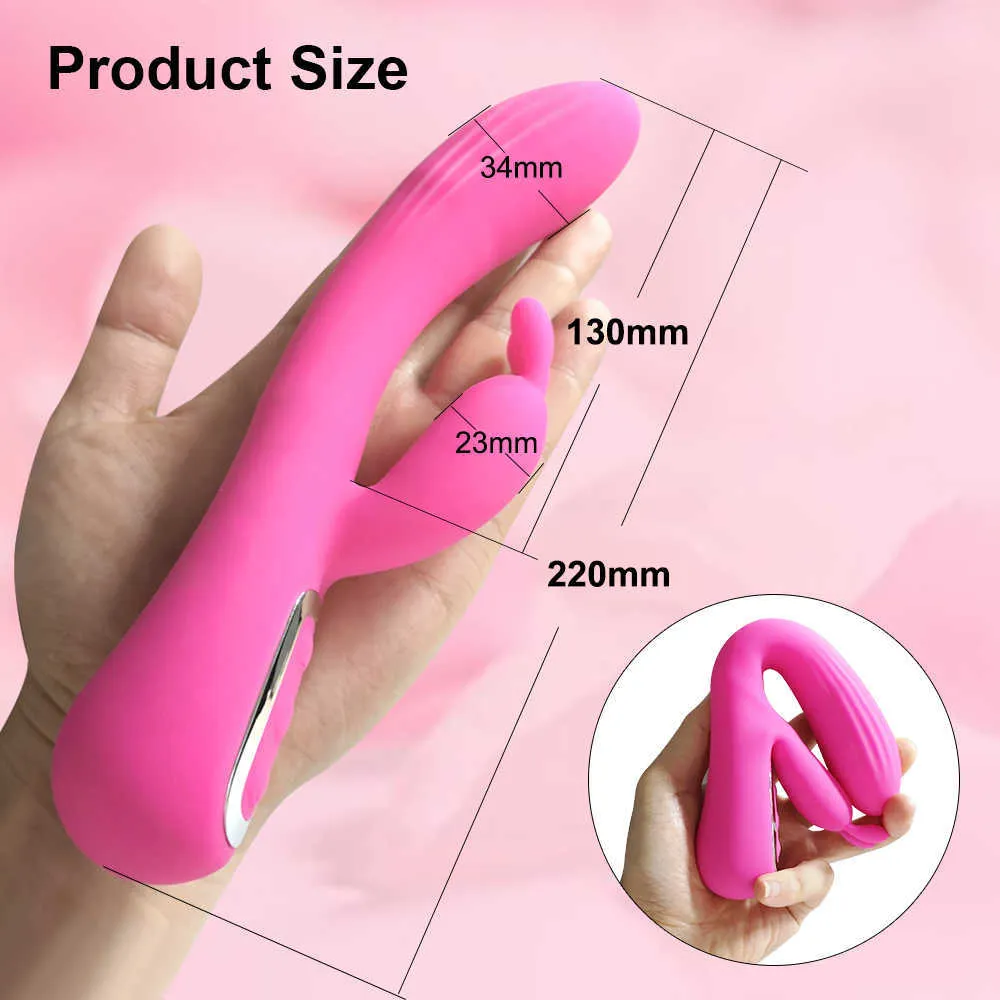 Adult products Powerful Rabbit Vibrator for Women Clitoris Stimulator Silicone Heating g Spot Vibrator Female Dildo Sex Toys for Adults 18 230316