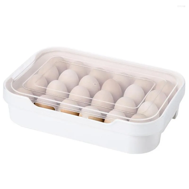 Bouteilles De Stockage Oeufs Plateau Titulaire 24 Grilles Boîtier En Plastique Transparent Réfrigérateur Conteneur De Conservation Boîte À Oeufs