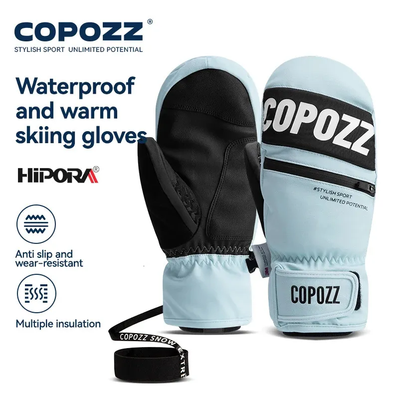 Skihandschoenen COPOZZ Upgrade Dikker Winter Mannen Vrouwen 3 M Thinsulate Thermische Snowboard Waterdichte Warme Wanten 231124