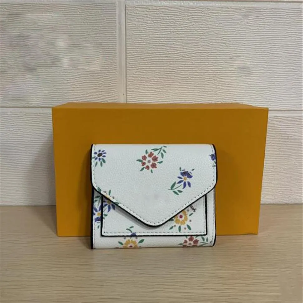 Nieuwe dameszak Wildflowers Kleine Daisy Short Wallet Multi-Card Multi-Function Card Bag Tag 222o