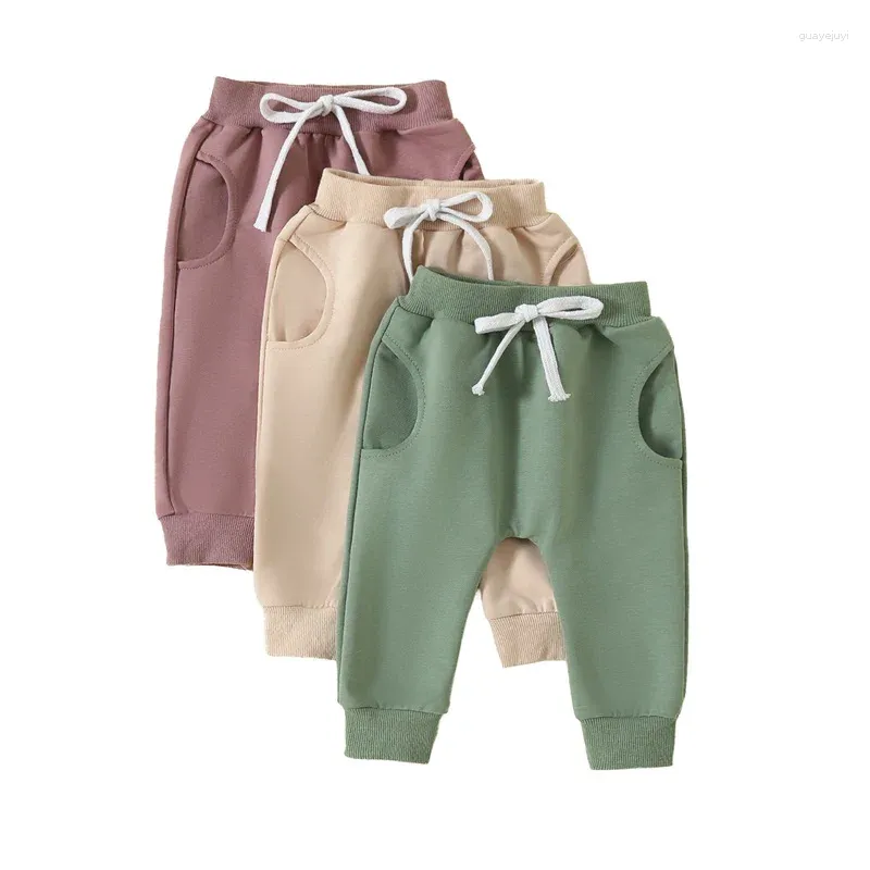 Baby Boy/Girl Solid Elasticized Waist Sweatpants Joggers Pants