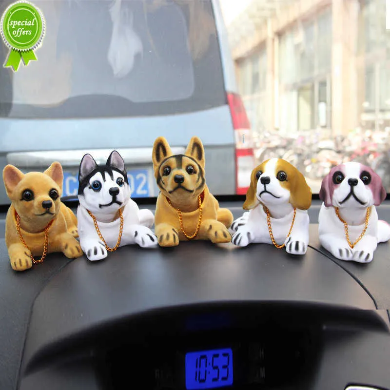 New Car shaking head dog ornaments accessories pet dashboard dolls automatic shaking head toy nodding dog car interior decoration