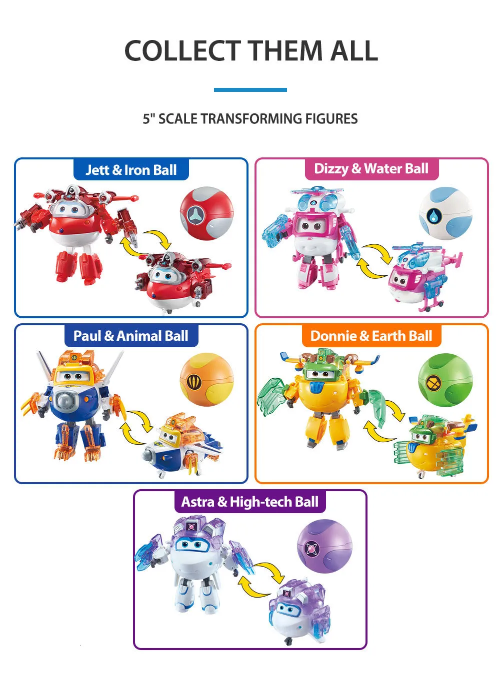 Super Wings S6 5 Inches Transforming Astra & ball - High-Tech