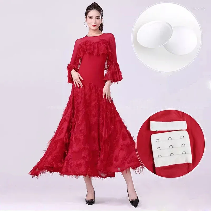 Stage Wear 2023 Elegant Ballroom Dance Dress Standard Waltz Dancing Clothes Women Competition Modern Practice Costumes Dancewear