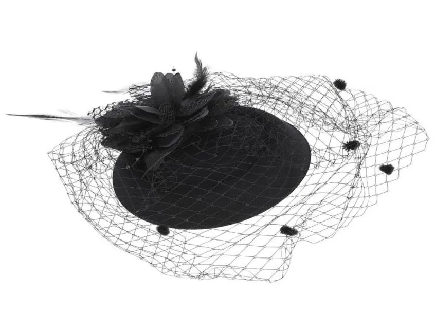 Party Hats 1pc 20s 30s Pillbox Fascinator Hat Cocktail Wedding Tea With Veil3838820