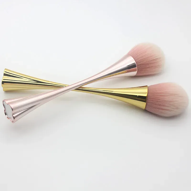Złoty różowy makijaż makijażowy Pojedynczy podróżniczka Rumieniec Make Up Brush Professional Beauty Cosmetics Tool LL