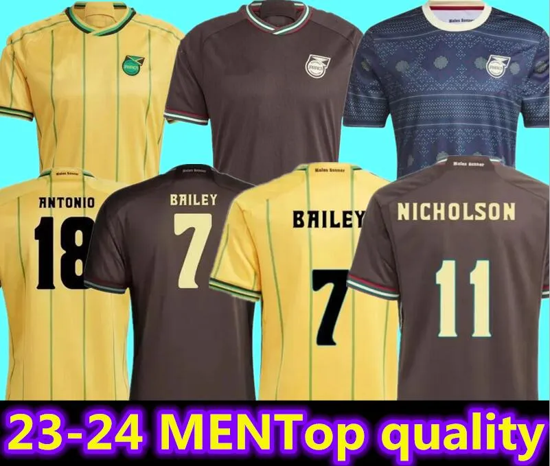 2023 Jamaica National Football Soccer Jerseys 23/24 BAILEY ANTONIO REID camisa NICHOLSON MORRISON LOWE Uniforme de futebol pré-jogo camisa de treinamento fãs jogador