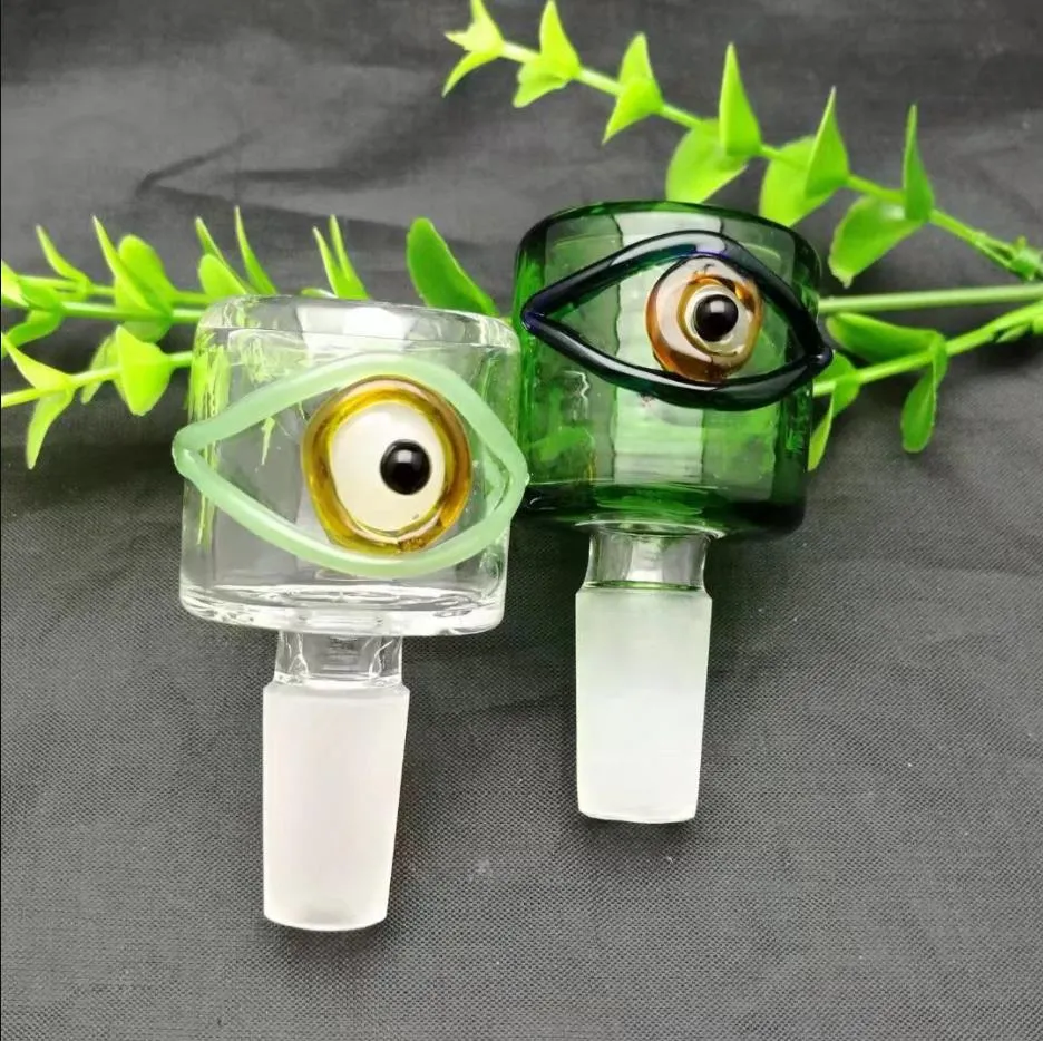 Produzione di tubi di vetro Narghilè soffiato a mano Testa a bolla per occhiali colorata con gancio curvo