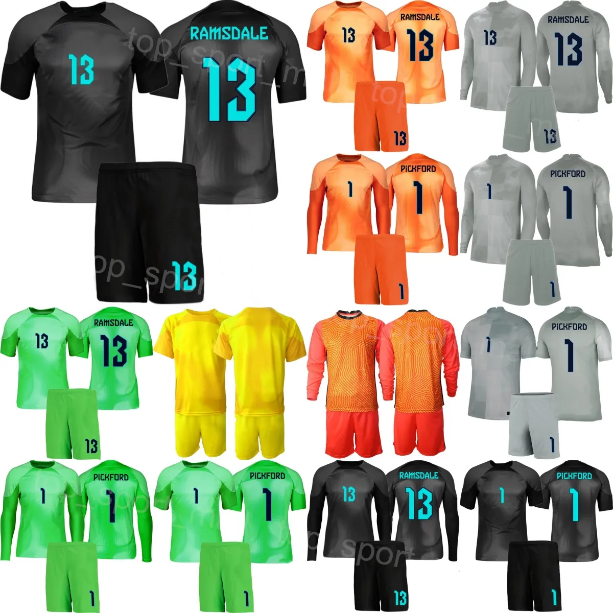 Équipe nationale 22-23 Gardien de but de football Pickford Jersey Ensemble à manches longues GK Mary Earps Nick Pope Joe Hart Gordon Banks Peter Aaron Ramsdale Maillot de football YingGuo