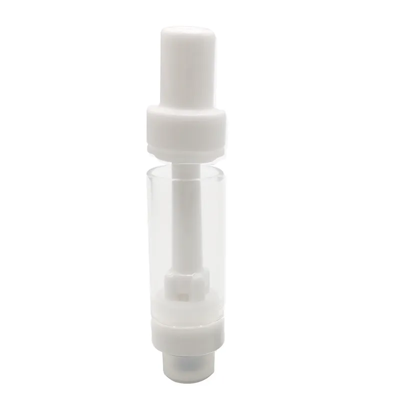 Cartucce Vape Carrelli in ceramica pieni da 2 ml Vaporizzatore vuoto bianco Atomizzatori da 510 fili Bobina in ceramica USA STOCK Pressa sulla punta Serbatoio in vetro Boccaglio in ceramica Gusto puro Olio denso