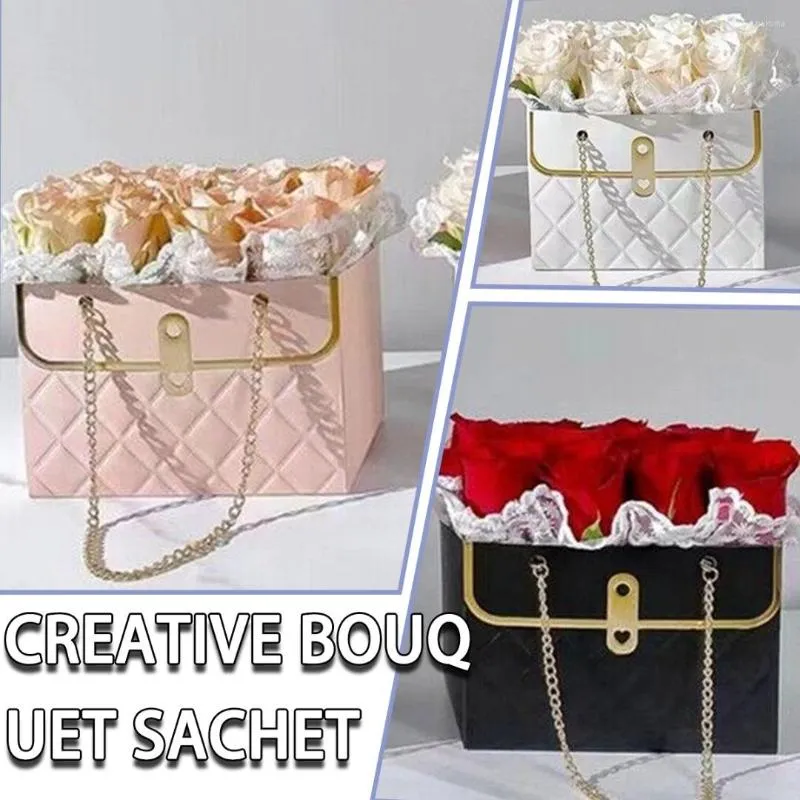 Emballage cadeau fleur papier boîte pour fête d'anniversaire mariage Bouquet seau décoration fleuriste sac de rangement fournitures d'emballage