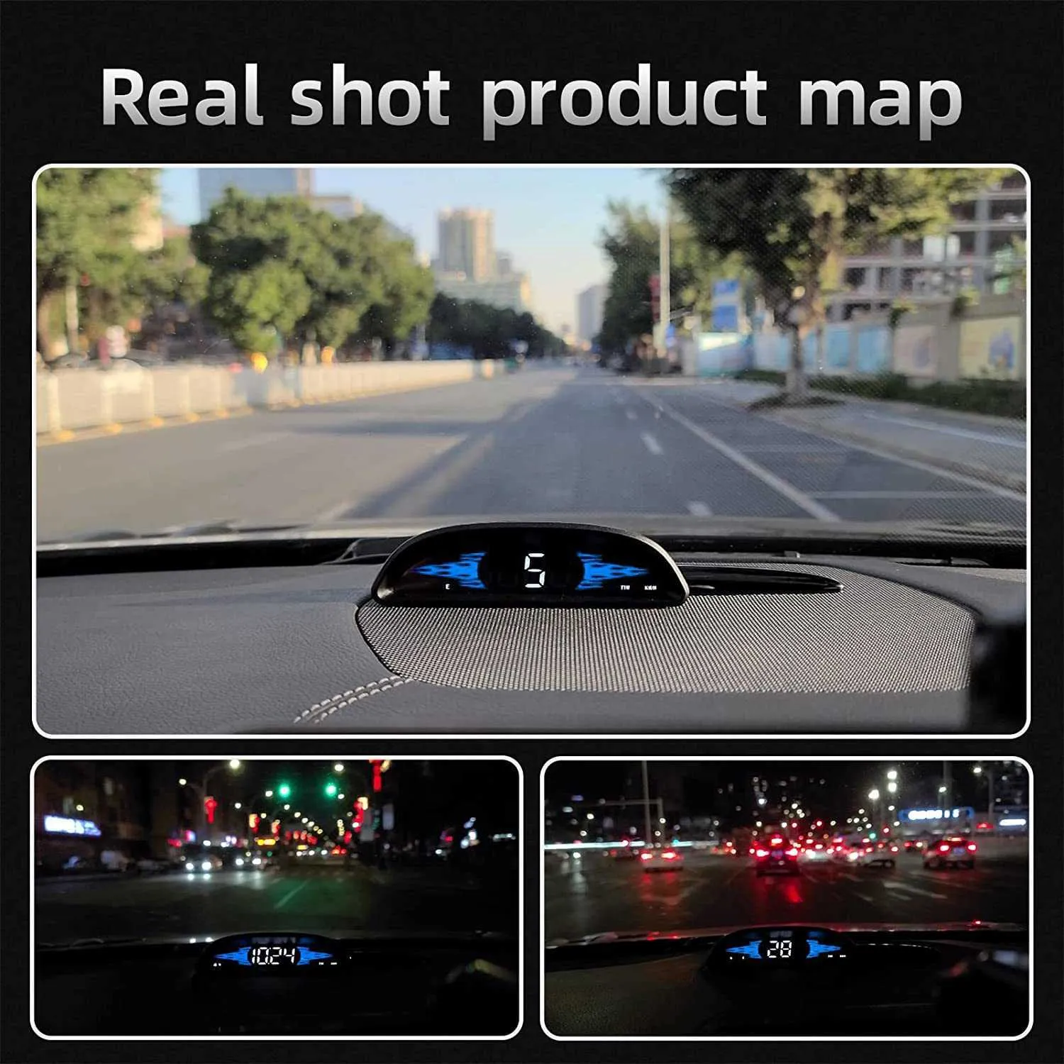Auto HUD Head Up Display, MoreChioce Digital GPS Tacho  Geschwindigkeitsmesser Auto Tachometer Wassertemperaturmesser  Kraftstoffverbrauch