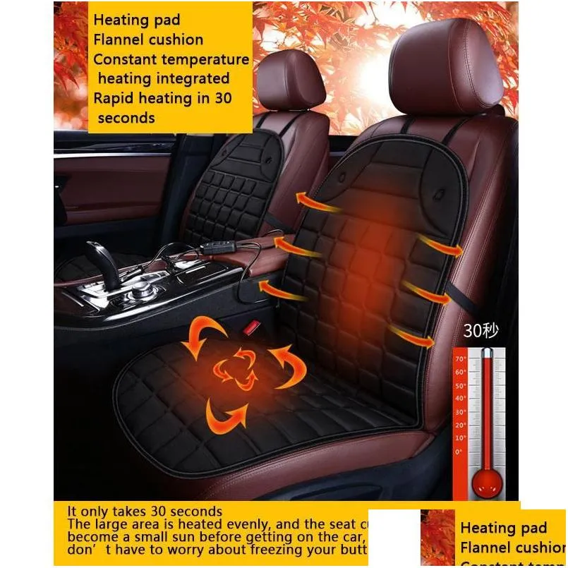 Car Seat Covers Ers Heated Cushion Er Safe Heating Electric Keep Warm In Winter 2022 Drop Delivery Mobiles Motorcycles Interior Acces Dhshi