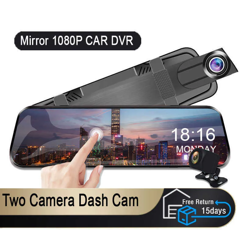 4K Mirror Dash Cam Front And Rear Caméra De Rétroviseur Pour - Temu Canada