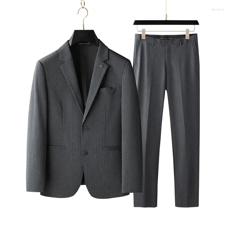 Costumes pour hommes (Blazer pantalon) mode homme d'affaires Style italien décontracté professionnel mariage homme costume taille 70-140 kg