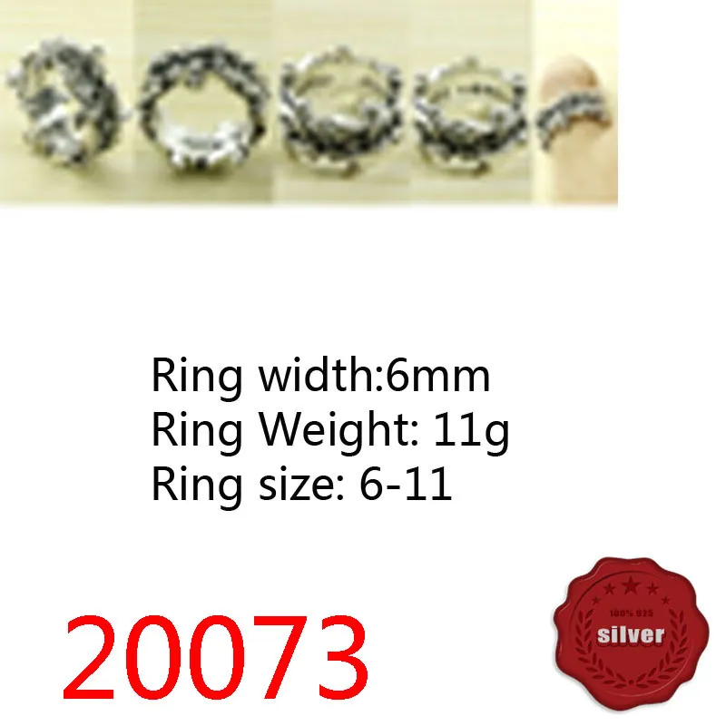 20073 S925 Sterling Silber Ring Kreuz Blume Brief Punk Hip Hop Netzwerk Rot Personalisiertes einfaches Paar Stil Liebhabergeschenk