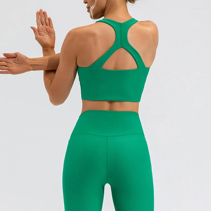 Conjuntos ativos Vestido de ioga avançada Top tanque esportivo feminino Pilates Fitness Set Treinamento