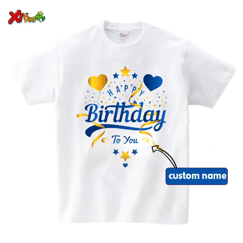 Blue And Gold Family Matching T Blue Pant Matching Shirt For Happy Birthday  Party Custom Name Blue Pant Matching Shirt For Women, Children, And Babies  Family Look 230427 From Zhao08, $11.65