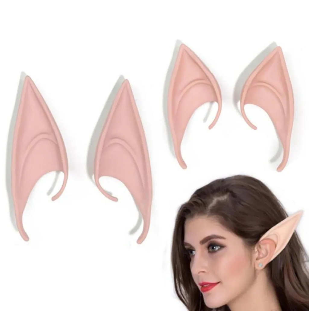 1 paire d'oreilles d'ange mystérieux, accessoires de Cosplay féerique, fête d'halloween et de noël, en Latex, pointes souples et pointues, fausses oreilles, accessoires New5365356