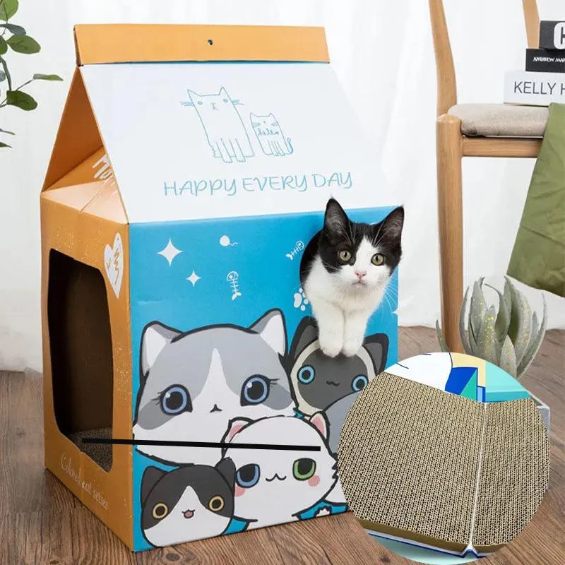 Scratchers Cat Scraper House Papper Papper Claws Cardboard Cat Scratching Post Catnip Scratch Cat Nest Toy Supplies Supplies