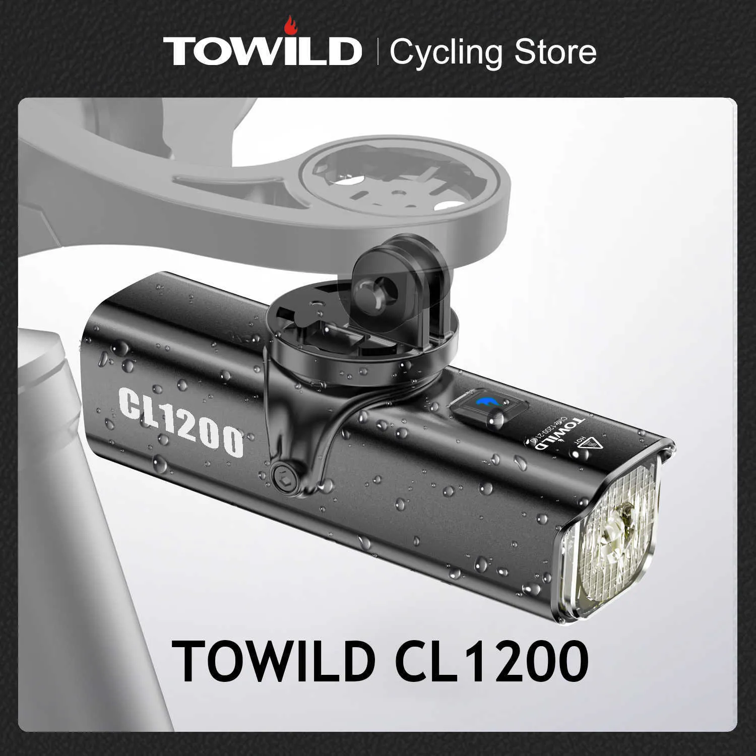 Światła rowerowe Towild CL1200/600LM Rower światła przednia lampa USB ładowna dioda LED 21700 4000 mAh Lekkie wodoodporne akcesoria rowerowe p230427