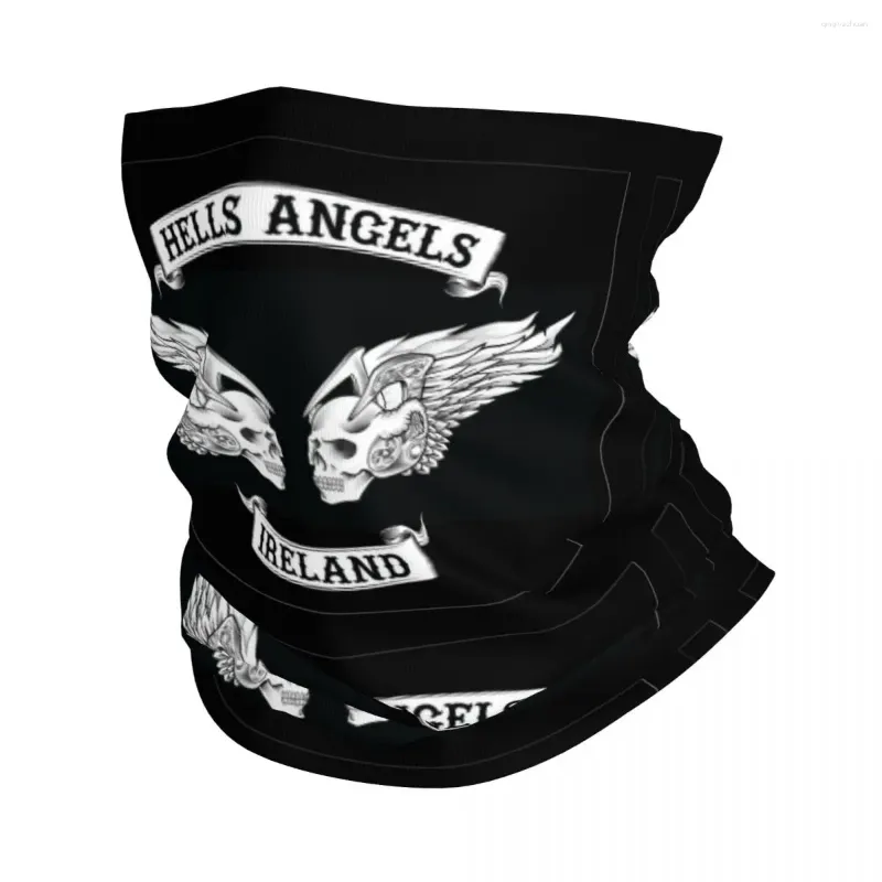 SCARPE IN HELLS-Angels Bandana Neck Gateter Stampato Moto Moto Maschera BALACLAVAS Maschera sciarpa Calcing Calcing escursioni per uomini adulti traspirato