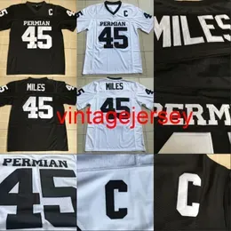 Mens #45 Boobie Miles Permian Panther Jersey All Stitched Friday Night Lights Movie Jerseys Black White S-xxxl