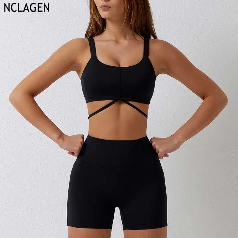 NCLAGEN Seamless Yoga Suit Hip Lifting Running And Gym Sports Tight Two  Piece Set For Women Bra And Shorts With Sexy Leggings P230504 From Musuo10,  $13.23