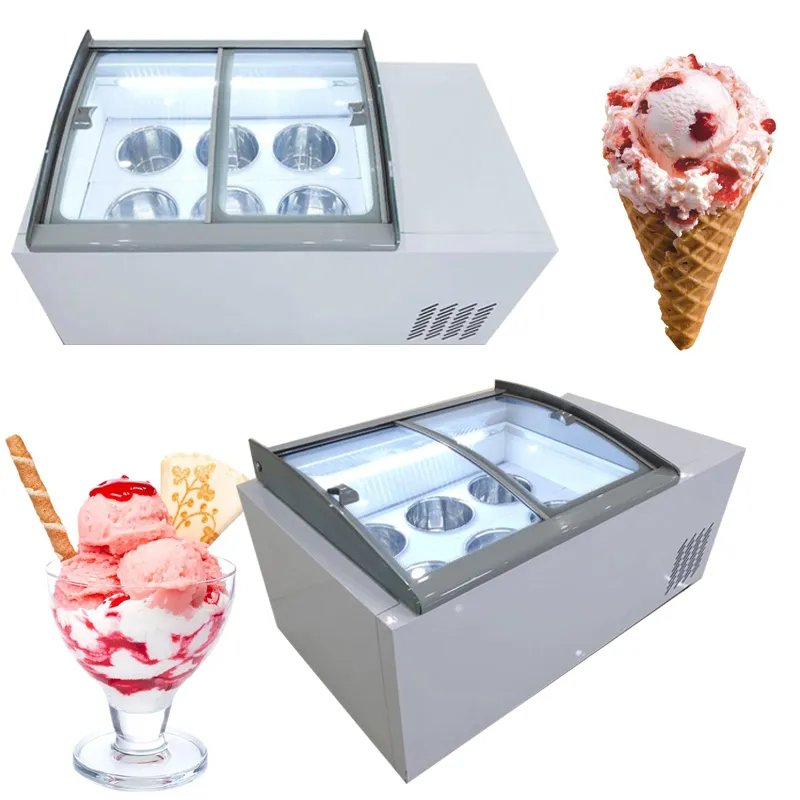 Commercial Ice Cream Display Cabinet large Capacity Popsicle Display Cabinet Freezers Quality Assurance