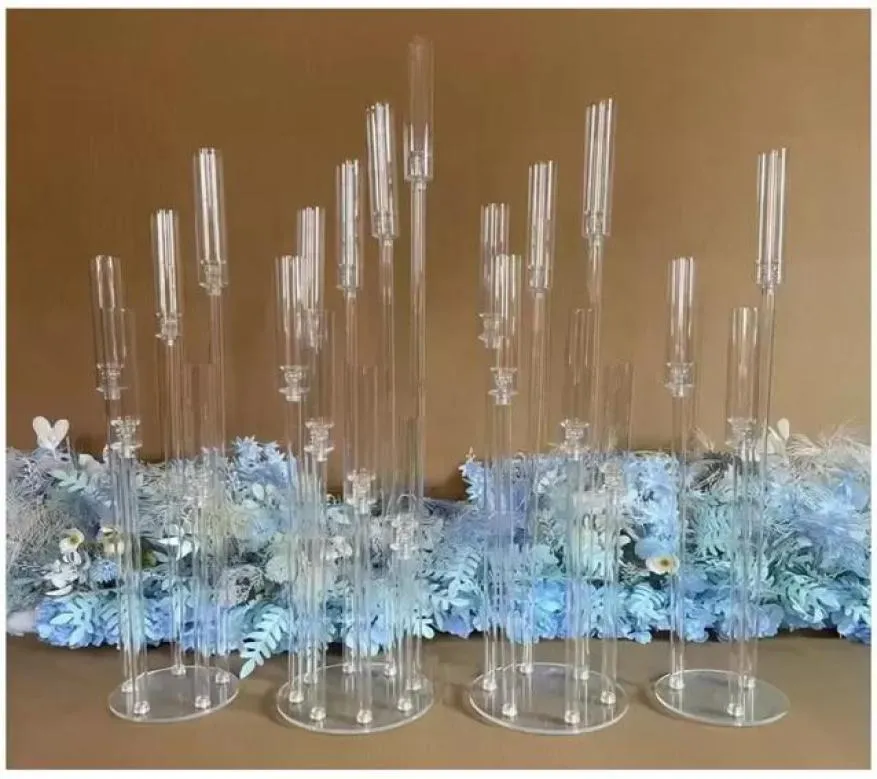 Wedding Decoration Centerpiece Candelabra Clear Candle Holder Acrylic Candlesticks for Weddings Event Party sxmy274791547