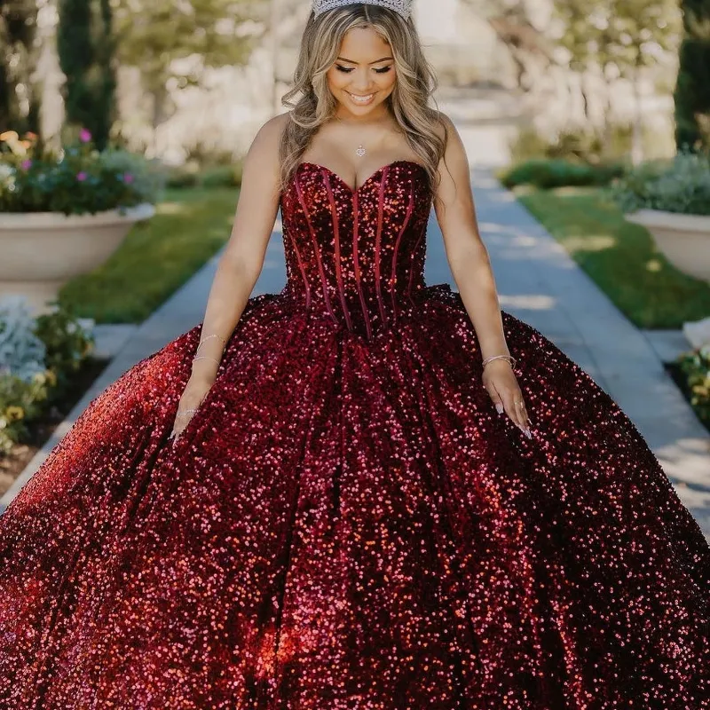 Dark burgundy quinceanera dresses cheap
