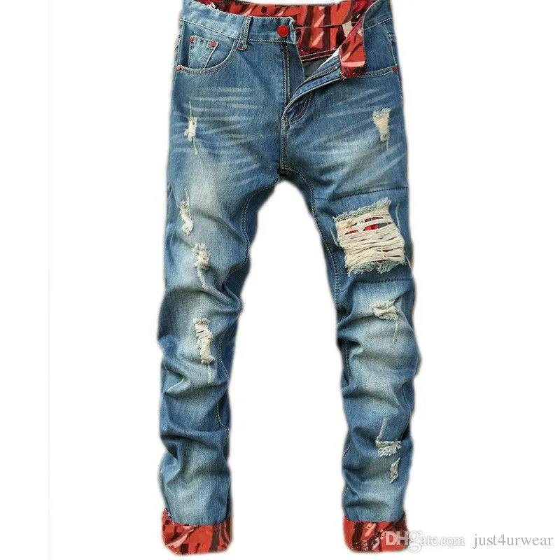 Qnpqyx Новые мужские повседневные джинсы Retro Slim Shinny Jeans Designer Ruped Men Hip Hop светло -голубые джинсовые штаны