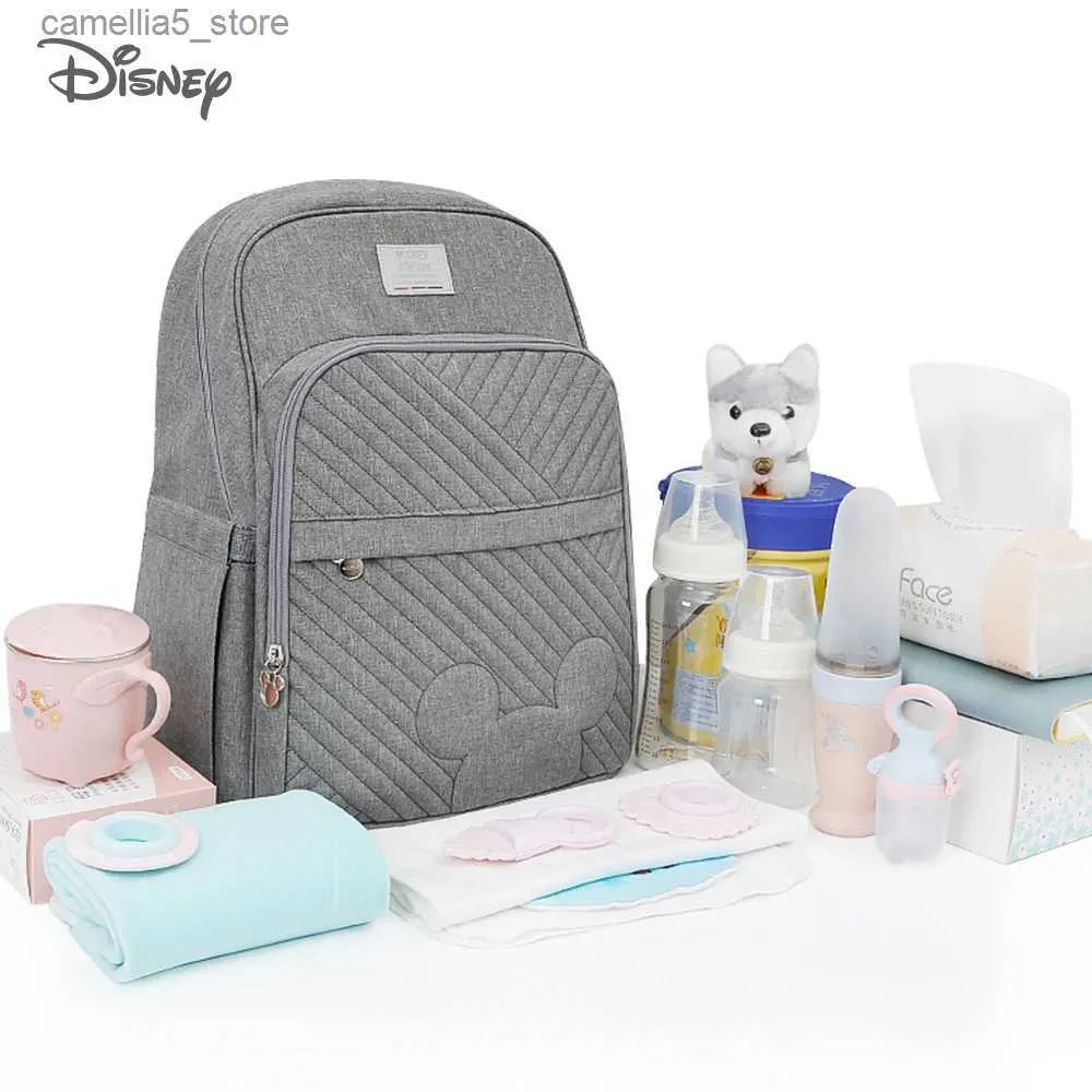 Diaper Bags Solid Diaper Backpack Bag Mummy Maternity Nappy Bag For Baby Care Mommy Large Capacity Travel Bottle Insulation Bags Q231127