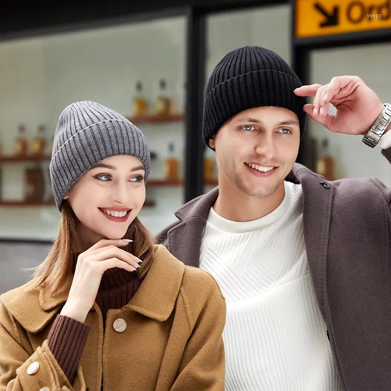 Beralar Moda Hip Hop Beanie Örme Şapka Erkekler Skullcap Kadınlar Kış Bahar Sıcak Sıcak Mütsessiz Bol Melon Kap Kumbası Docker Beanies Hats