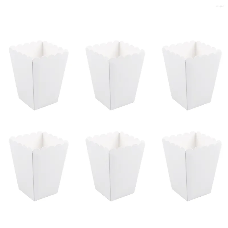 Embrulho de presente 50 PCs Candy Pipcorn Paper Casket Basket French Fry Selter Snack Cup