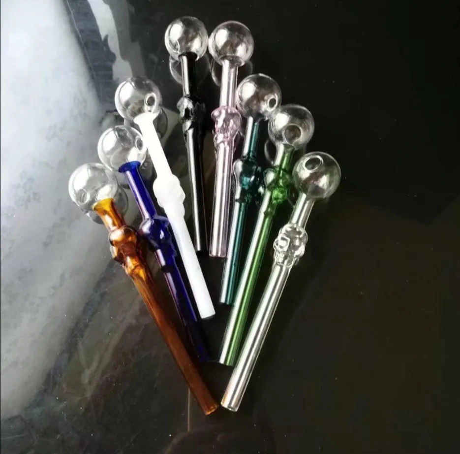 Glass Pipes Smoking Manufacture Hand-blown hookah Colored Skeleton Bone Direct Boiling Pot