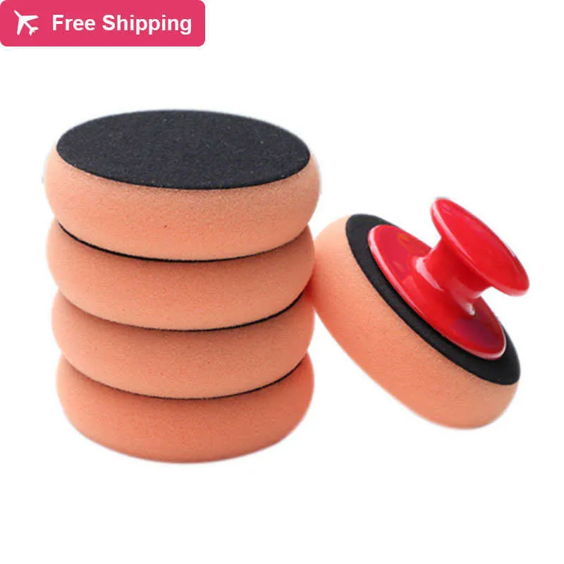 Car Wash Wax Polish Pad Polishing Pad Sponge Car Cleaning Cloth Microfiber Applicator Pads for Car Polisher 5Pcs/Set