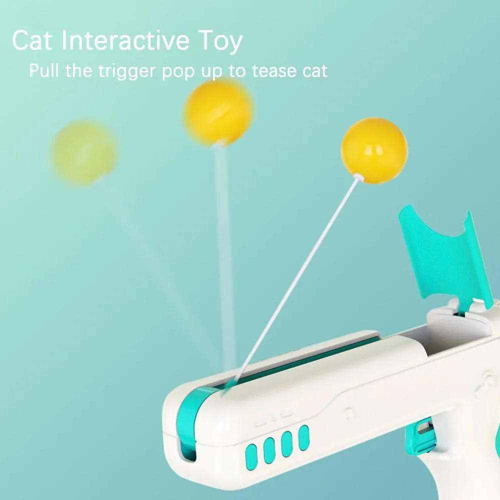 Toys Pet Supplies Cat Supplies Cat Toys Cats Interactive Toy Funny Gun Feathers Ball For Pets Kitten Products Interaktion Game