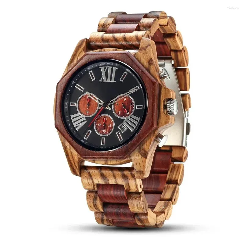 Montres-bracelets montres en bois gravées pour hommes luxe militaire personnalisé personnalisé poignet anniversaire montre cadeau