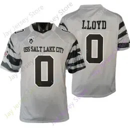 2022 New NCAA Utah Utes Football Jersey 0 Devin Lloyd College Grey Size Youth Adult