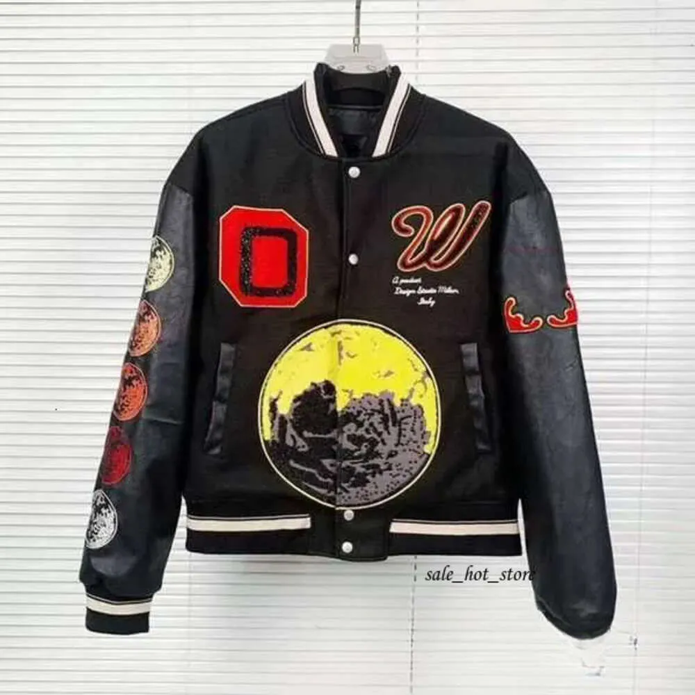 Off White Jacket Мужская куртка с вышивкой Кардиган OW Дизайнерские роскошные бейсбольные куртки Мужские пальто в стиле хип-хоп Зимнее утолщенное 391