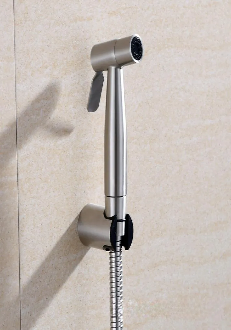 Örnek Link304 Paslanmaz çelik el tipi tuvalet sprey tabanca duş başlığı nikel fırçalanmış tuvalet bidet püskürtme başlığı seti1405147