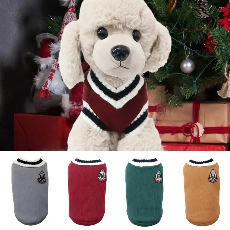 Abbigliamento per cani Abbigliamento elegante per animali domestici dalla trama morbida Abbigliamento maglione senza maniche traspirante stile college