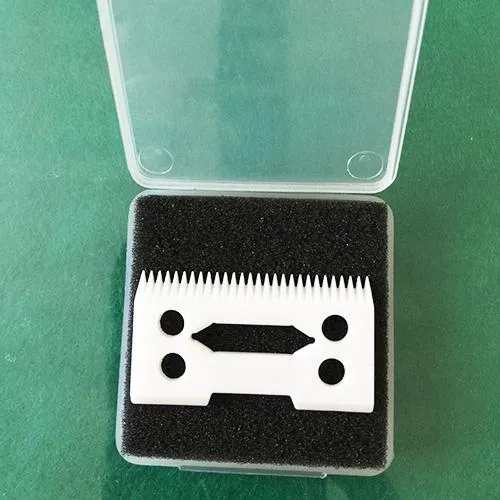 Триммер 10 шт./лот, 2 отверстия, 28 зубов, керамическая машинка для стрижки, лезвие, резак, керамический резак для удаления волос, с коробкой посылка