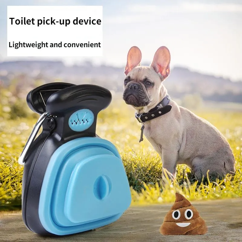 Väskor Dog Pet Travel Foldbar Pooper Scooper med 1 roll Nedbrytbara väskor Poop Scoop Clean Pick Up Excreta Cleaner Gratis frakt