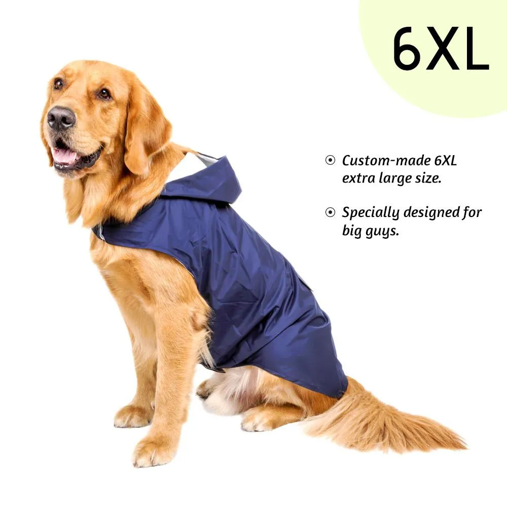Reflective Pet Raincoat Waterproof & Durable For Large Dogs Golden