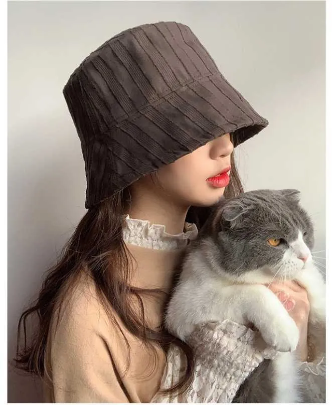 Vertical Stripe Bucket Hat Corduroy For Women Wide Brim Panama Hat With  Fishing Cap Perfect For Summer And Autumn Outdoor Activities AA230426 From  Dafu06, $17.63